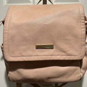 Petunia Pickle Bottom Pink Leather Diaper Bag